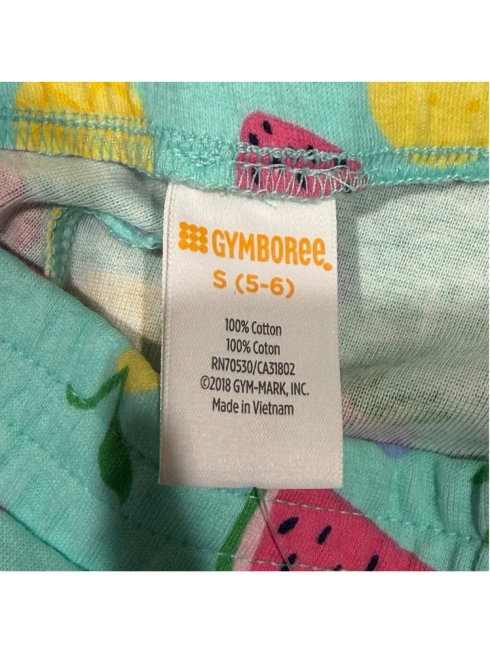 Gymboree Girls Fruit Print Shorts Aqua Tropical Summer‎ S 5-6 Watermelon NWT